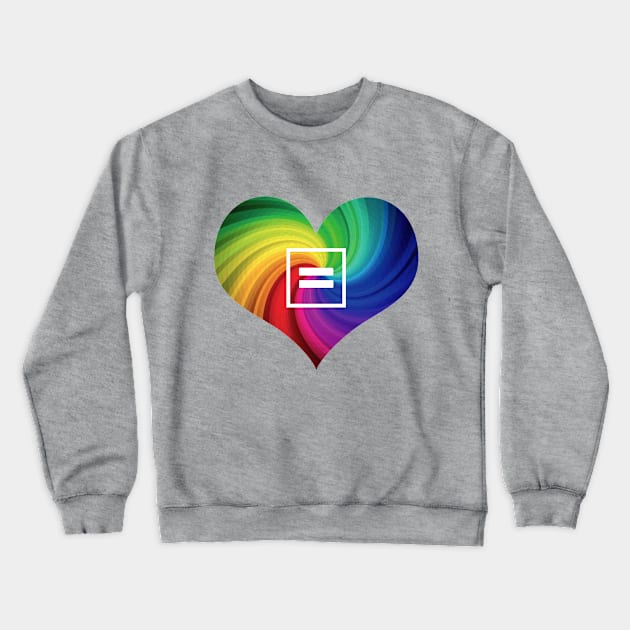 Rainbow Equality Crewneck Sweatshirt by octoberaine